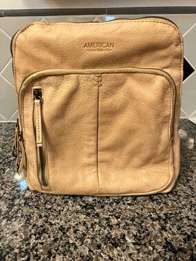 American Leather Cleveland Backpack Camel Color